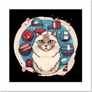 Ragdoll Cat Xmas, Love Cats Posters and Art